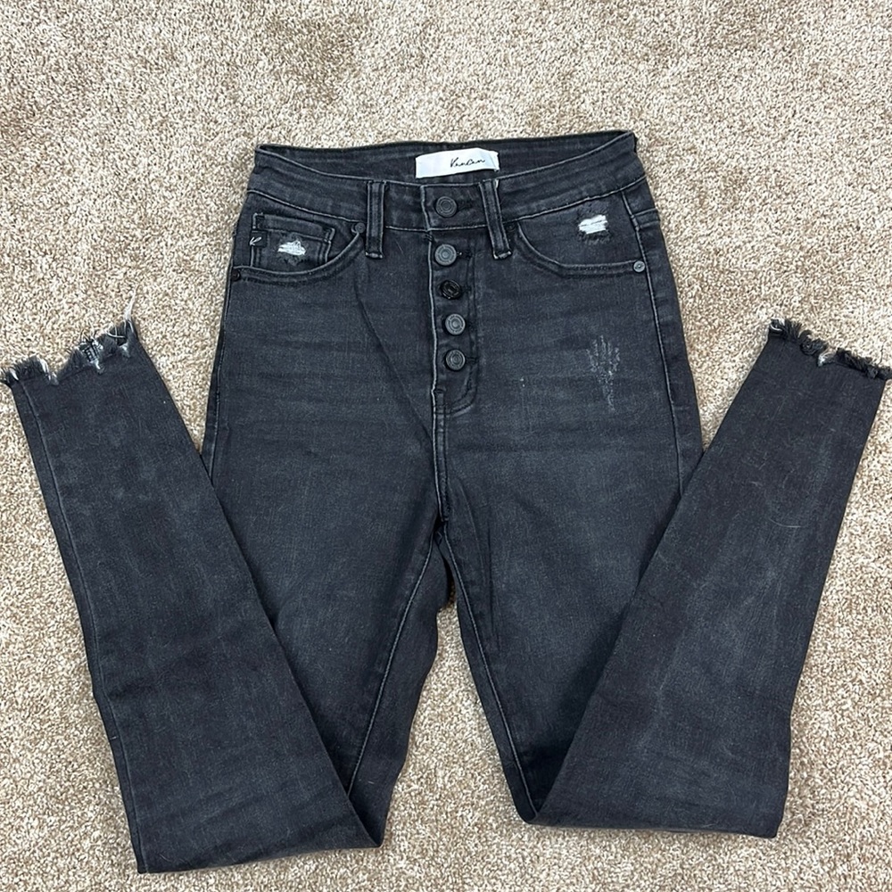 KanCan Black Distressed Jeans Size 1 / 24